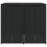 Boîte de poubelle 2 pcs Noir 130 x 80 x 115 cm Polyéthylène 521180521180