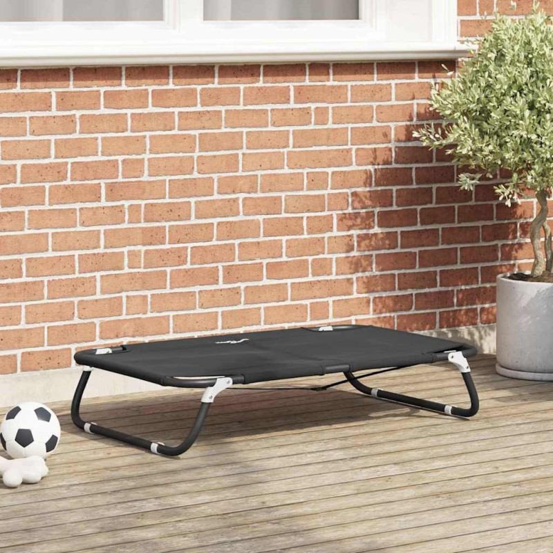 Lit pour Chien Noir 90 x 55 x 18 cm Acier 521188521188