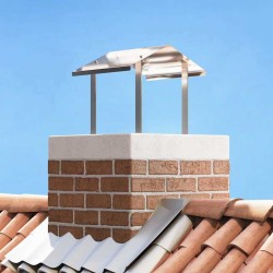 Hotte de cheminée Argenté 40 x 40 x 37,5 cm Acier inoxydable 521196521196