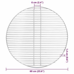 Grille de barbecue Argenté 60 x 60 cm Acier inoxydable 521199521199
