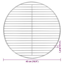 Grille de barbecue Argenté 43 x 43 cm Acier inoxydable 521200521200
