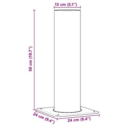 Extension de Tête de Cheminée Argenté 24 x 24 x 50 cm 521210521210