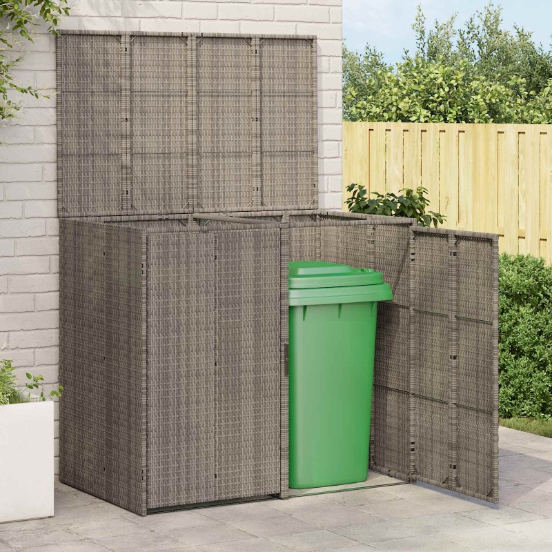 Boîte de poubelle 2 pcs Gris 130 x 80 x 115 cm Polyéthylène 521237521237