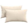Coussins de canapé 2 pcs Beige 50 x 30 cm tissu 521337521337