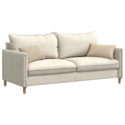 Coussins de canapé 2 pcs Crème 50 x 30 cm tissu 521340521340