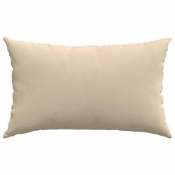 Coussins de canapé 2 pcs Crème 50 x 30 cm tissu 521340521340