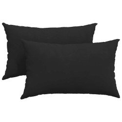 Coussins de canapé 2 pcs Noir 50 x 30 cm tissu 521342521342