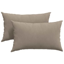 Coussins de canapé 2 pcs Taupe 50 x 30 cm tissu 521348521348