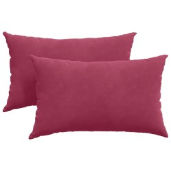Coussins de canapé 2 pcs Rouge bordeaux 50 x 30 cm 521349521349