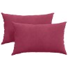 Coussins de canapé 2 pcs Rouge bordeaux 50 x 30 cm 521349521349