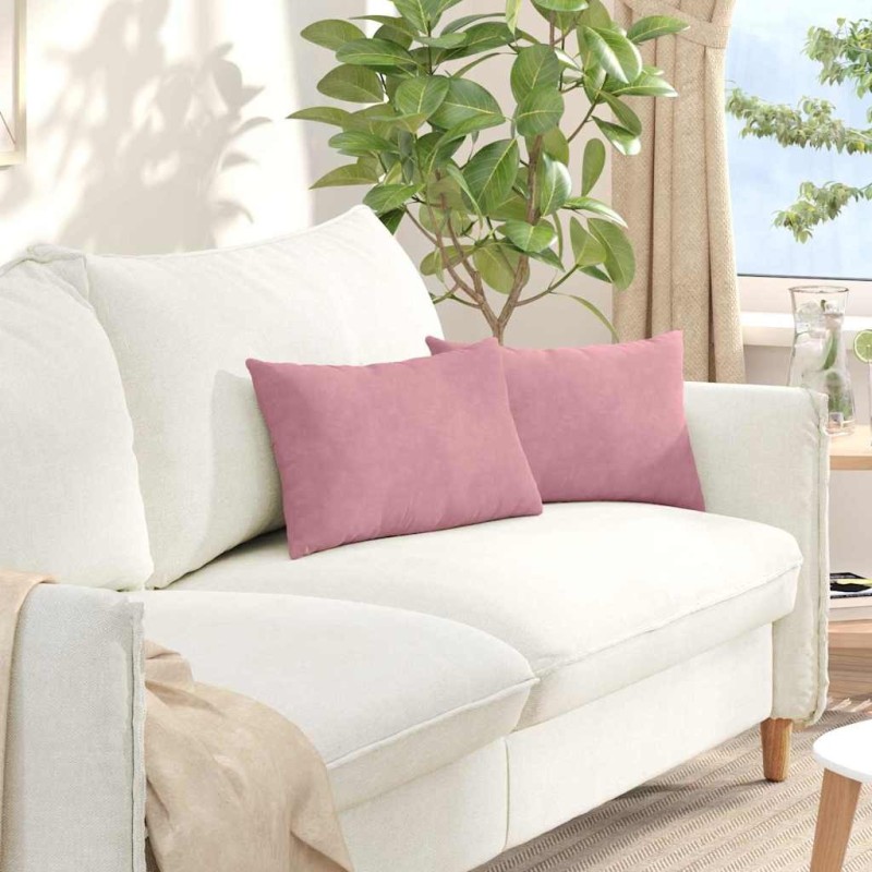 Coussins de canapé 2 pcs Rose 50 x 30 cm 521351521351