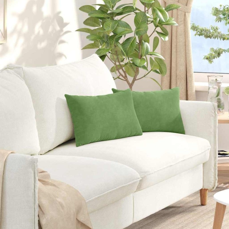 Coussins de canapé 2 pcs Vert clair 50 x 30 cm 521352521352