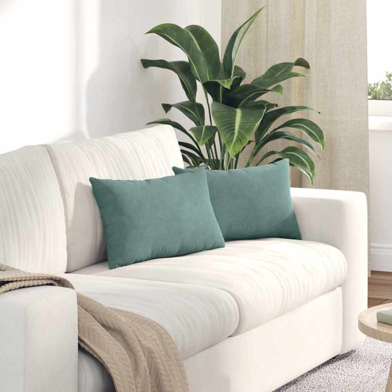 Coussins de canapé 2 pcs Vert Mer 50 x 30 cm 521355521355