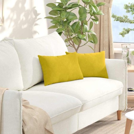 Coussins de canapé 2 pcs Jaune 50 x 30 cm 521381521381
