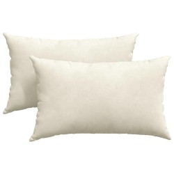 Coussins de canapé 2 pcs Crème 50 x 30 cm 521383521383