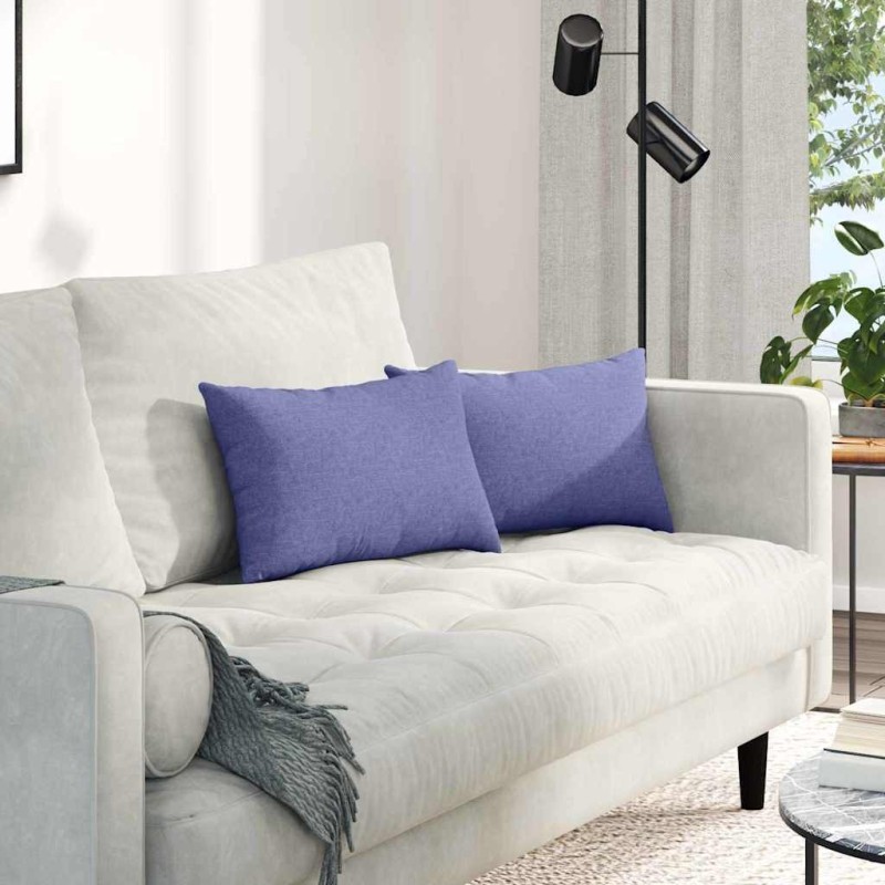 Coussins de canapé 2 pcs Bleu denim 50 x 30 cm tissu 521387521387