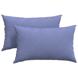 Coussins de canapé 2 pcs Bleu denim 50 x 30 cm tissu 521387521387