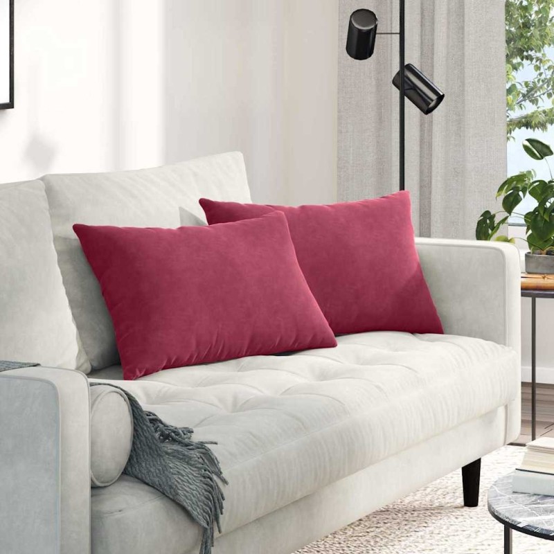 Coussins de canapé 2 pcs Bordeaux 60 x 40 cm 521389521389