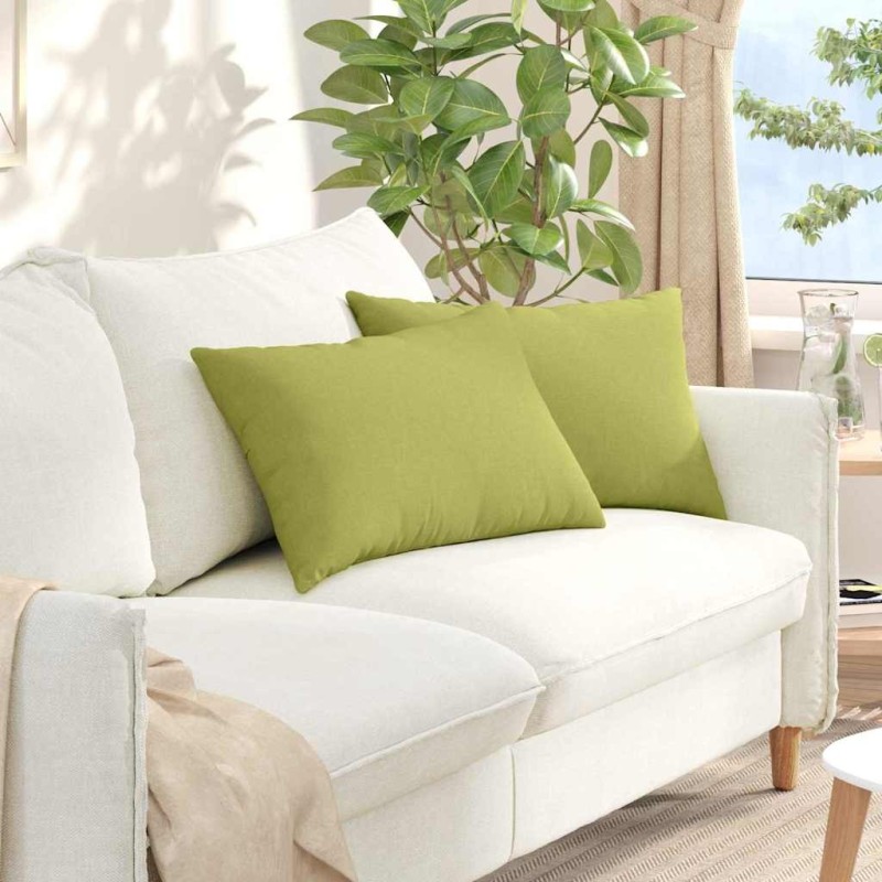 Coussins de canapé 2 pcs Vert clair 60 x 40 cm tissu 521390521390