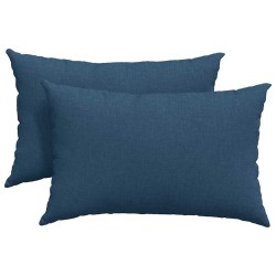 Coussins de canapé 2 pcs Bleu 60 x 40 cm tissu 521391521391
