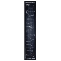 Tapis de Cuisine Noir 300 x 60 cm Velours 521396521396