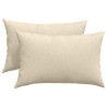 Coussins de canapé 2 pcs Crème 60 x 40 cm tissu 521404521404