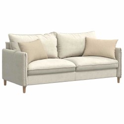 Coussins de canapé 2 pcs Crème 60 x 40 cm tissu 521404521404