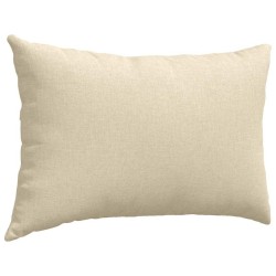 Coussins de canapé 2 pcs Crème 60 x 40 cm tissu 521404521404