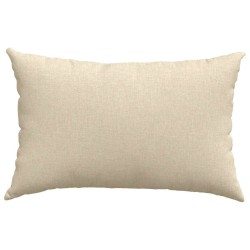 Coussins de canapé 2 pcs Crème 60 x 40 cm tissu 521404521404