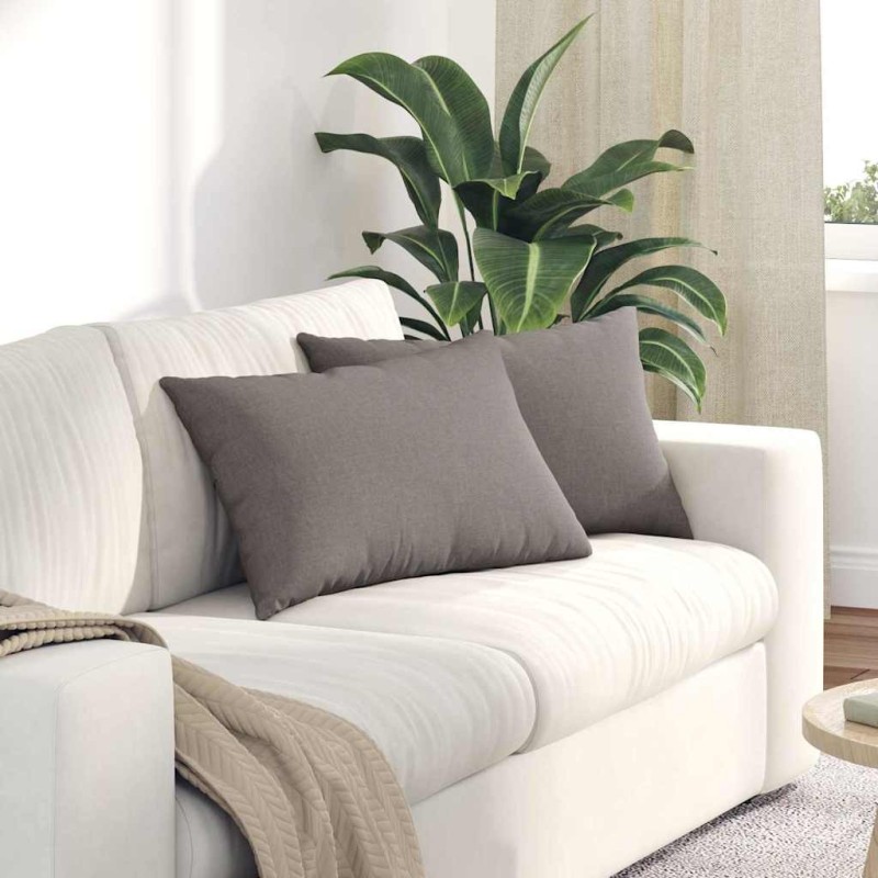 Coussins de canapé 2 pcs Taupe 60 x 40 cm tissu 521405521405