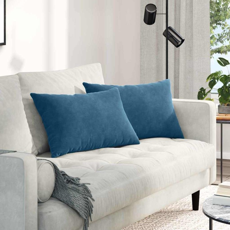 Coussins de canapé 2 pcs Bleu 60 x 40 cm 521407521407