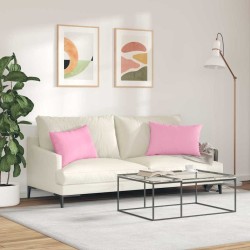 Coussins de canapé 2 pcs Rose 60 x 40 cm tissu 521408521408