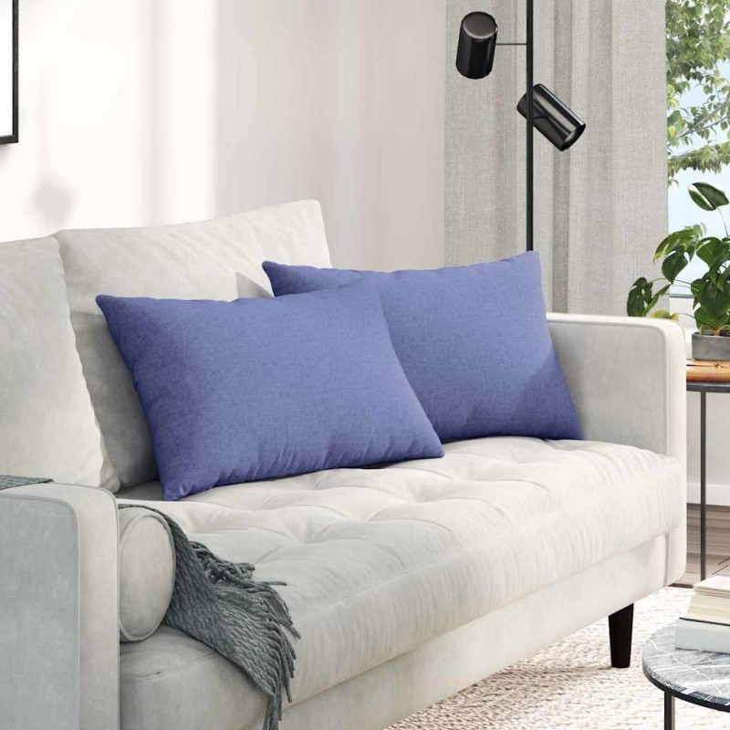 Coussins de canapé 2 pcs Bleu denim 60 x 40 cm tissu 521409521409