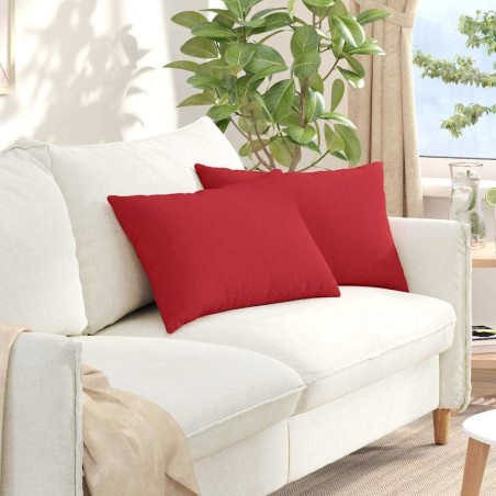 Coussins de canapé 2 pcs Rouge 60 x 40 cm tissu 521415521415
