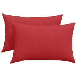 Coussins de canapé 2 pcs Rouge 60 x 40 cm tissu 521415521415