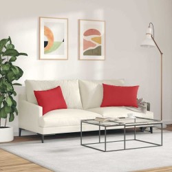 Coussins de canapé 2 pcs Rouge 60 x 40 cm tissu 521415521415