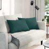 Coussins de canapé 2 pcs Vert foncé 60 x 40 cm tissu 521417521417