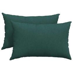 Coussins de canapé 2 pcs Vert foncé 60 x 40 cm tissu 521417521417