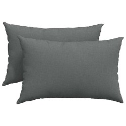 Coussins de canapé 2 pcs Gris foncé 60 x 40 cm tissu 521418521418