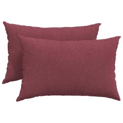 Coussins de canapé 2 pcs Bordeaux 60 x 40 cm tissu 521420521420