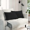 Coussins de canapé 2 pcs Noir 60 x 40 cm tissu 521421521421