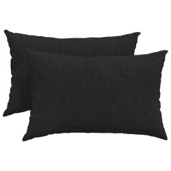 Coussins de canapé 2 pcs Noir 60 x 40 cm tissu 521421521421