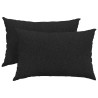 Coussins de canapé 2 pcs Noir 60 x 40 cm tissu 521421521421