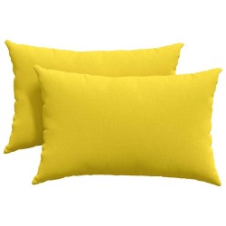 Coussins de canapé 2 pcs Jaune clair 60 x 40 cm tissu 521422521422