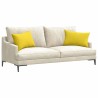 Coussins de canapé 2 pcs Jaune clair 60 x 40 cm tissu 521422521422