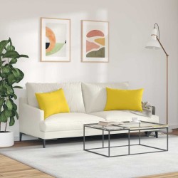 Coussins de canapé 2 pcs Jaune clair 60 x 40 cm tissu 521422521422