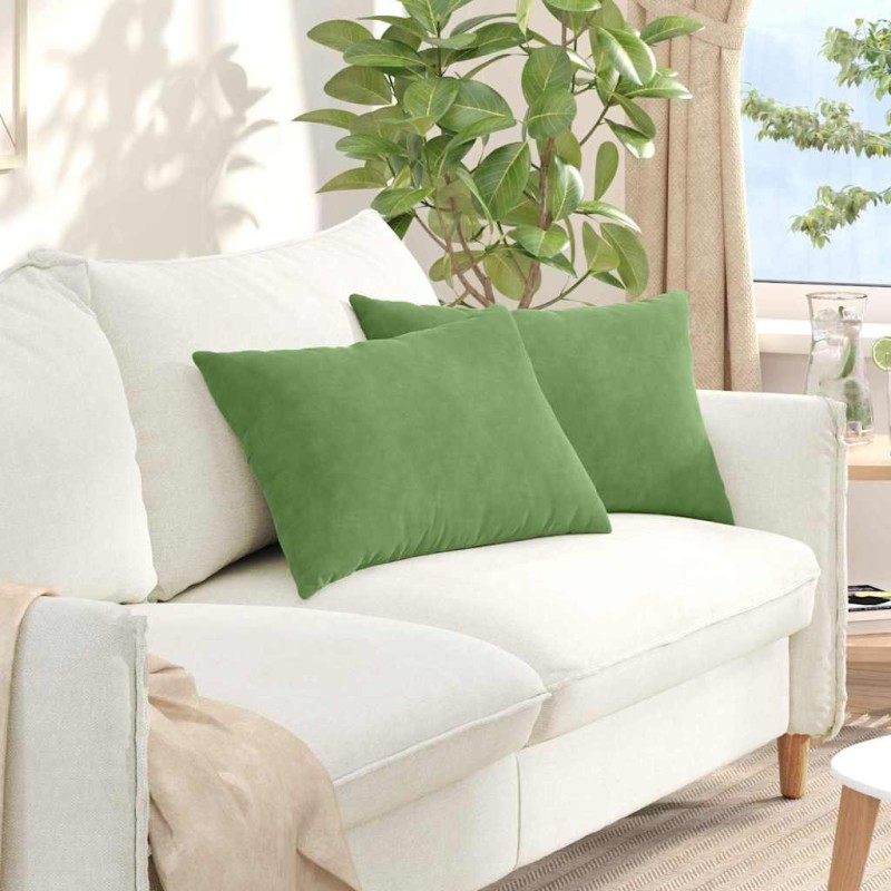 Coussins de canapé 2 pcs Vert clair 60 x 40 cm 521423521423