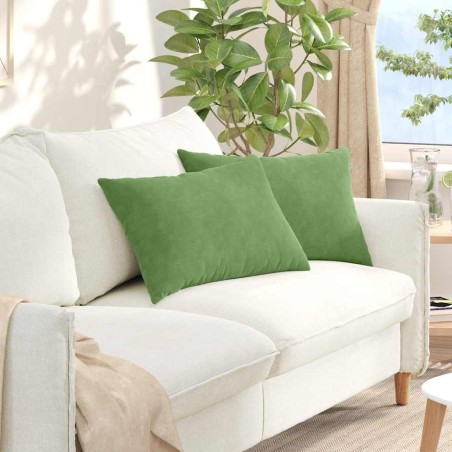 Coussins de canapé 2 pcs Vert clair 60 x 40 cm 521423521423