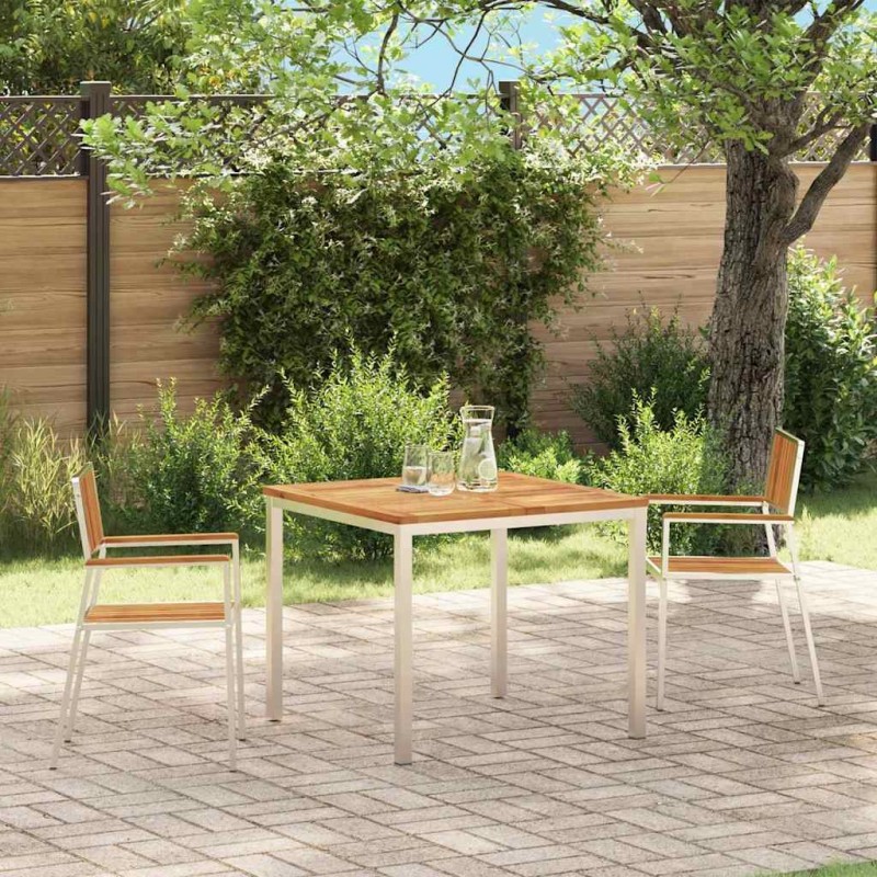 Chaise de jardin 2 pcs Marron Bois d'Acacia Massif 521476521476