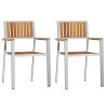 Chaise de jardin 2 pcs Marron Bois d'Acacia Massif 521476521476